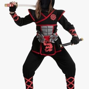 Black and Red Ninja Kids Costume
